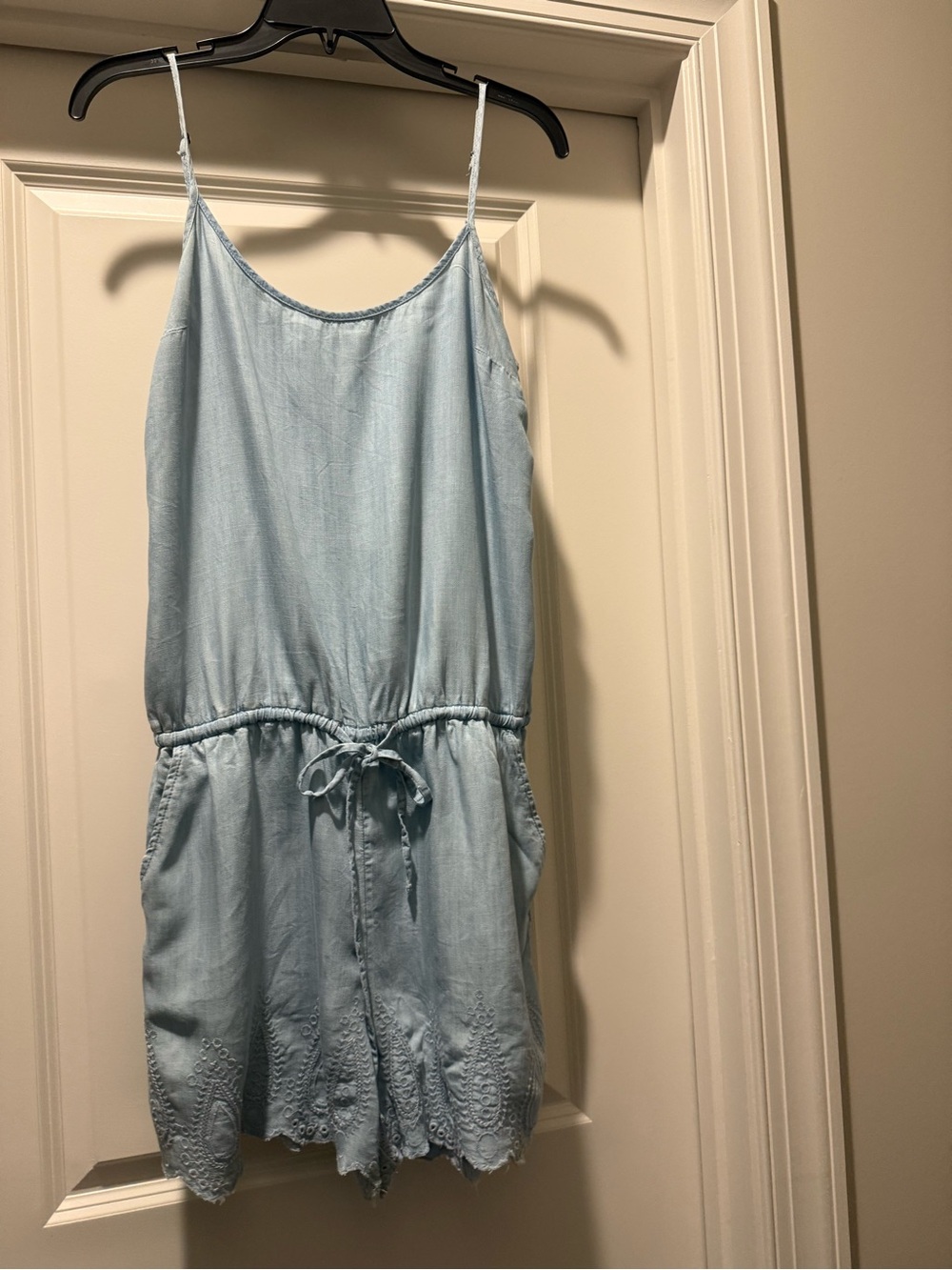 GAP Light Blue Romper with pockets